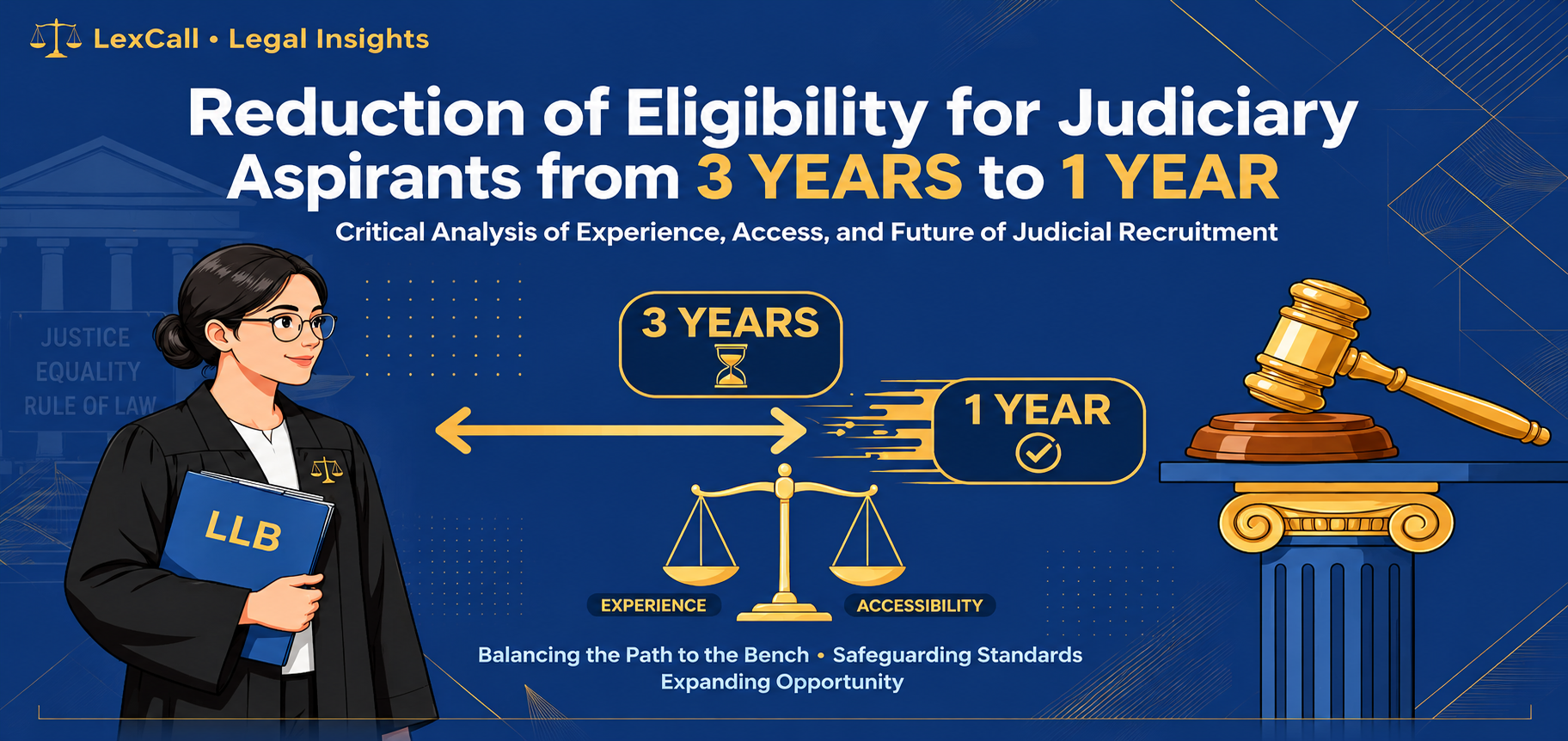 “Reduction of Eligibility for Judiciary Aspirants from 3 Years to 1 Year”
